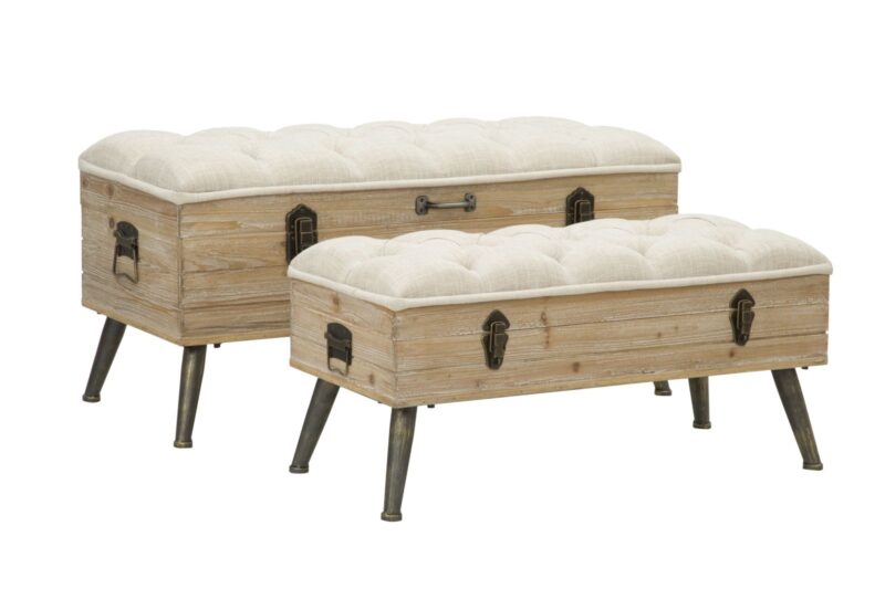 Пуф/CONTENITORE TIRANA COPPIA CM 102X43,5X49,5 - 82X36X37