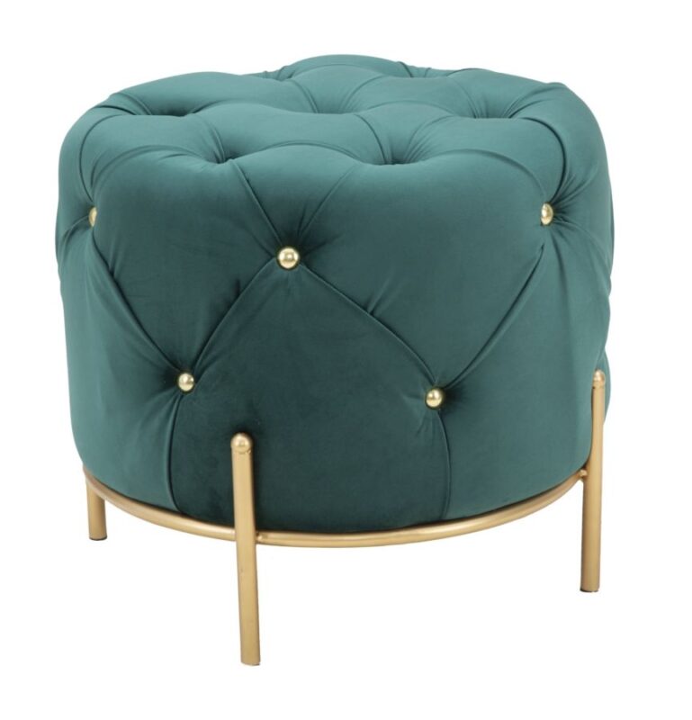 Пуф DIAMOND GLAM VERDE CM Ø 45X40