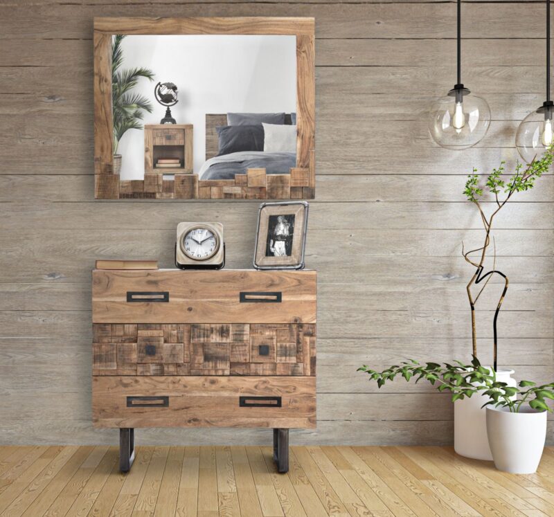 Дзеркало MAURO FERRETTI MUMBAI CM 90X2,5X75 (LEGNO DI ACACIA NILOTICA)