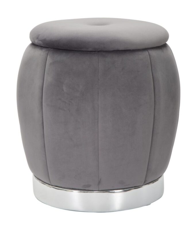 Пуф/CONTENITORE PARIS GRIGIO/SILVER CM Ø 43X43