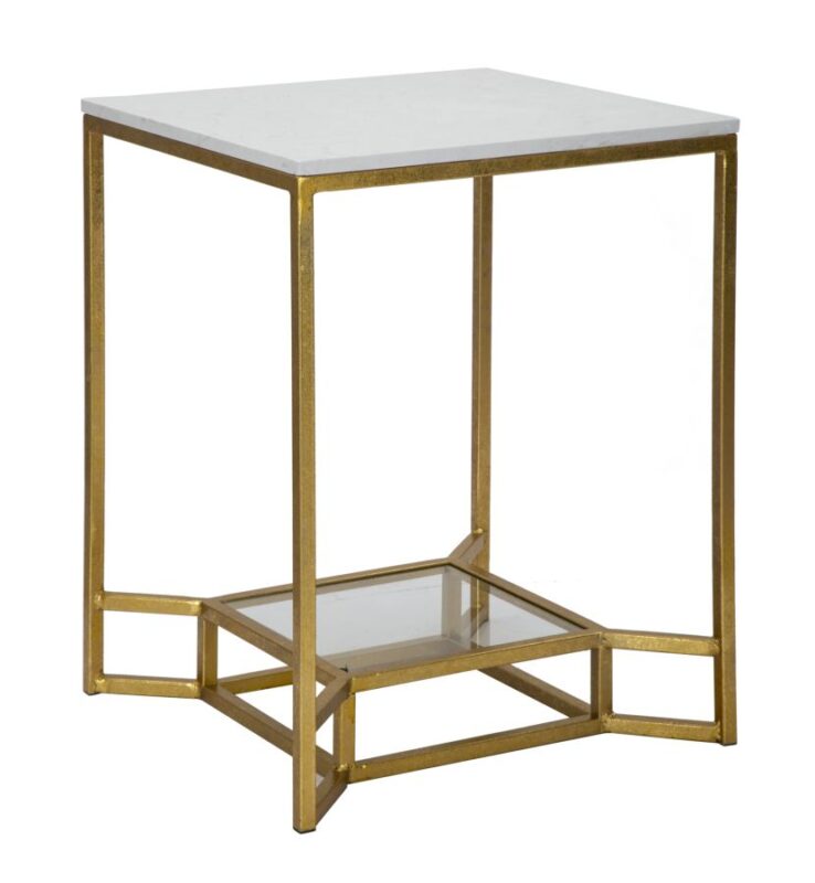 Стіл журнальний DOUBLE MARBLE CM 47X47X60