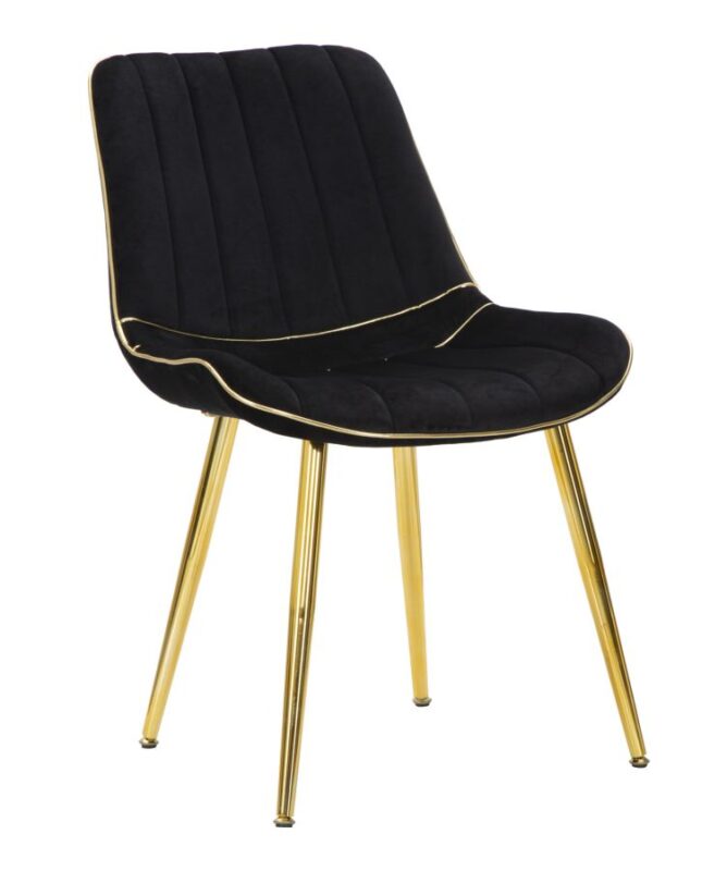 Стілець PARIS NERA/GOLD SET 2 PZ CM 51X59X79