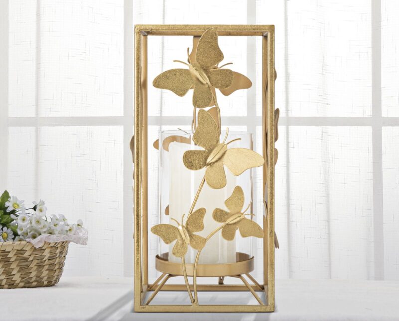 Свічник MAURO FERRETTI GLAM BUTTERFLY CM 14X14X29 MIN 2