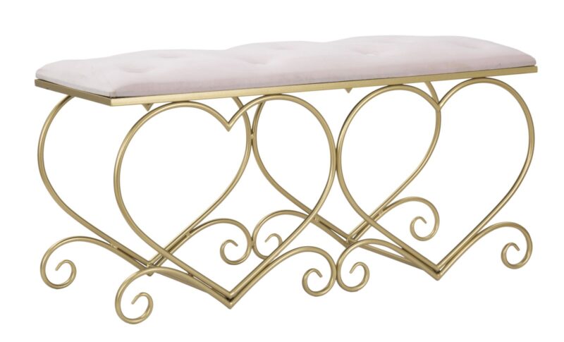 Лавка HEART ROSA CM 105X37,5X51,5