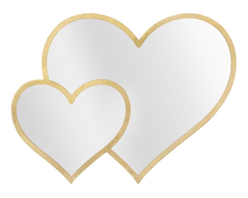 Дзеркало GLAM DOUBLE HEART CM 65X2X50 (MISURA INTERNA CM 60X45)