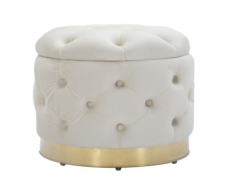 Пуф CONTENITORE RICH CREMA CM Ø 55X42