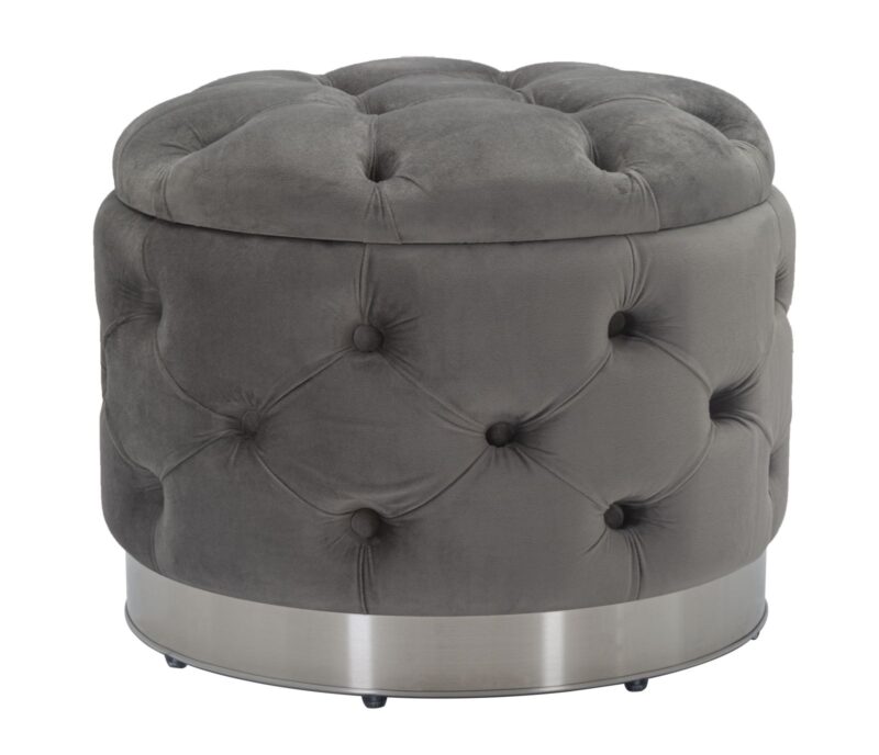Пуф CONTENITORE RICH GRIGIO CM Ø 55X42