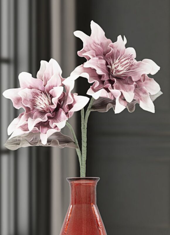 Штучна квітка MAURO FERRETTI DAHLIA X2 ROSA CM Ø 30X90  MIN 10