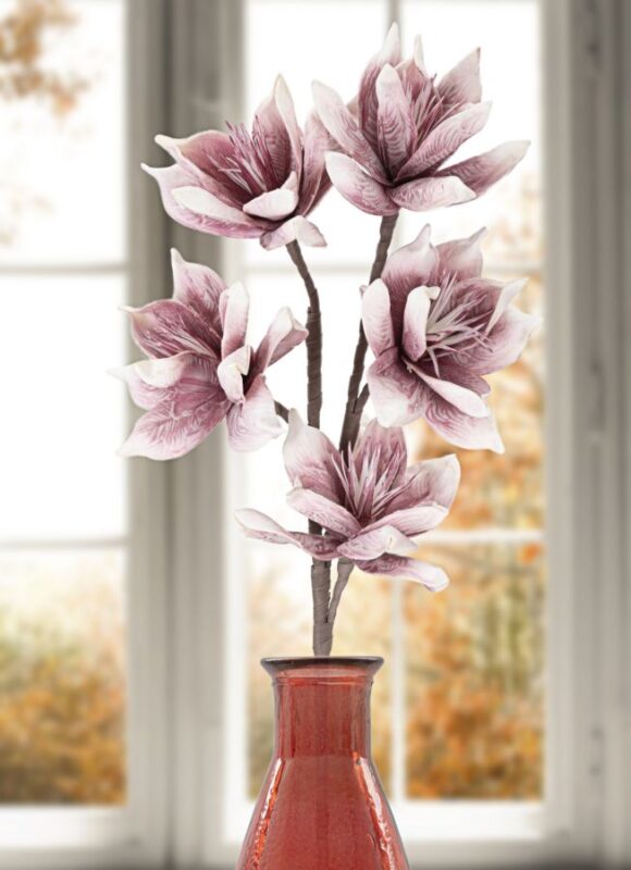 Штучна квітка WINTERSWEET FLOWER X5 ROSA CM Ø 20X96 MIN 8