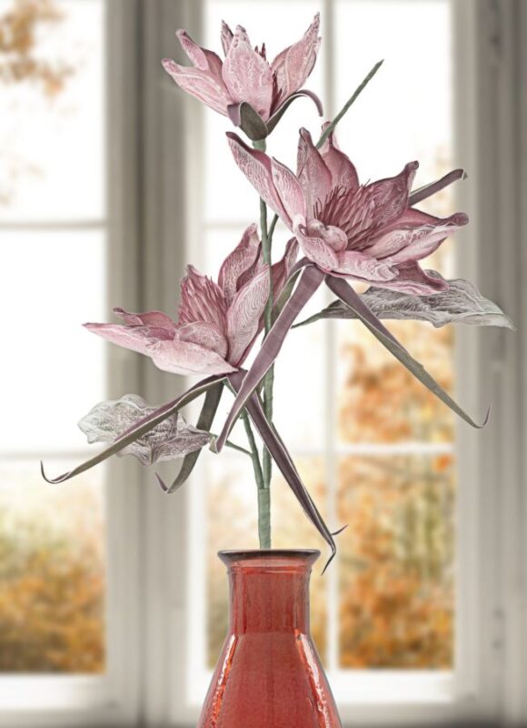 Штучна квітка MAURO FERRETTI EPIPHY HUM X3 ROSA CM Ø 35X98 MIN 8