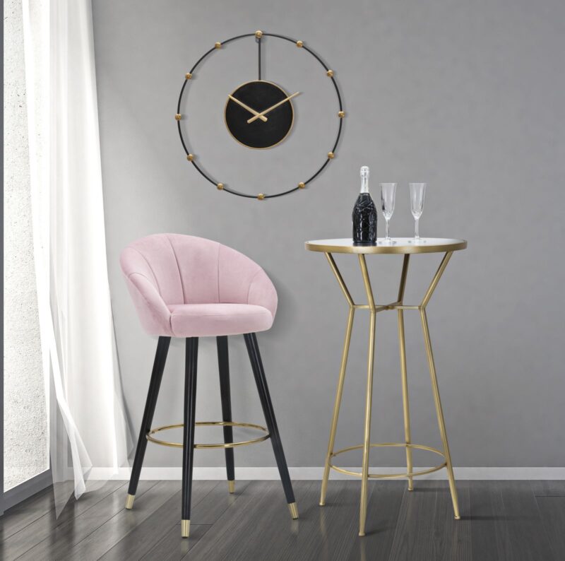 Барний стілець MAURO FERRETTI BAR PRAGUE ROSA CM 55X56X104