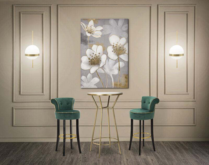 Стілець барний MAURO FERRETTI BAR LUXY VERDE CM 46X48X96