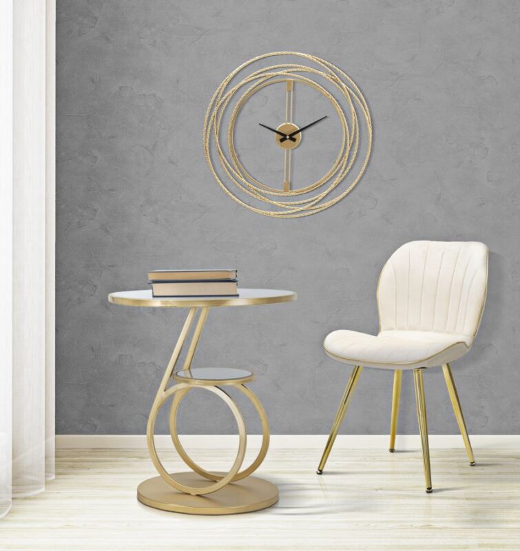 Стілець MAURO FERRETTI PARIS SPACE CREMA /GOLD SET 2 PZ CM 46X58X77
