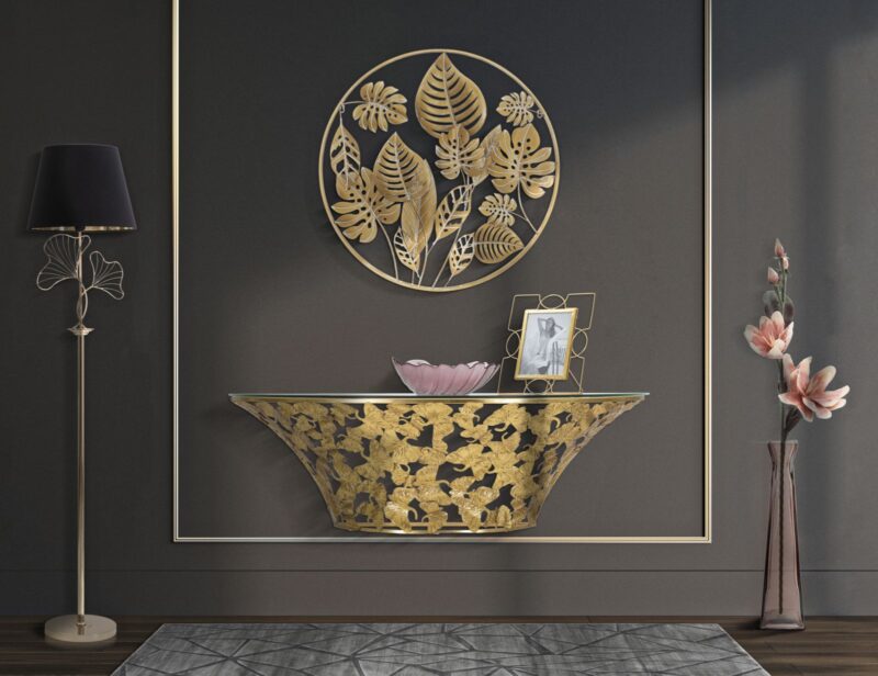 Консоль з кріпленням на стіну MAURO FERRETTI SOSPESA FOGLIE CM 120X40,5X37,2