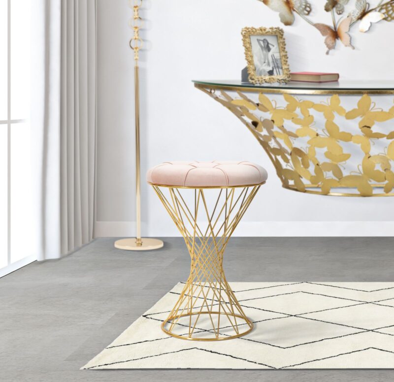 Пуф MAURO FERRETTI TOWER ROSA CM Ø 41X50