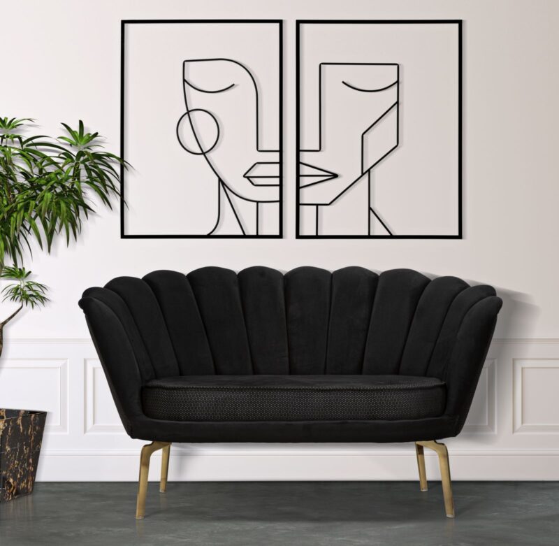 Диван Mauro Ferretti Vienna Plus Nero cm 136x76x78