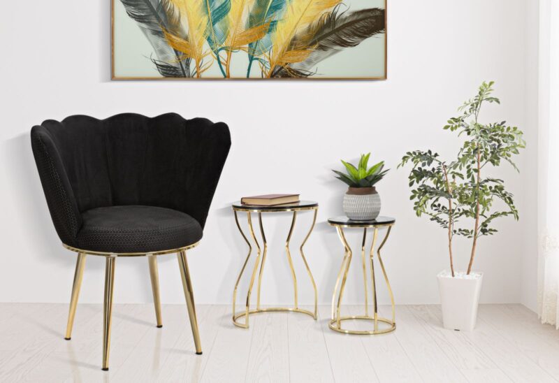 Крісло MAURO FERRETTI MINDY NERA cm 70x63x83