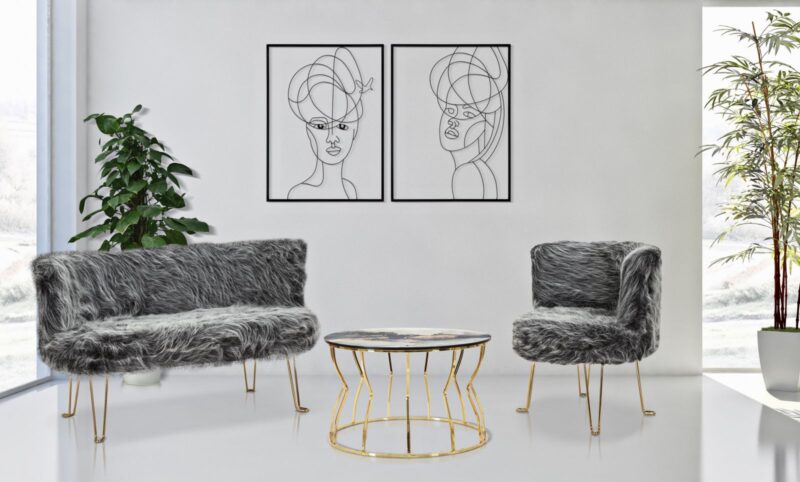Крісло Mauro Ferretti Hacil Grigio cm 73x64x77