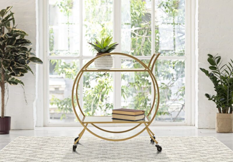 Столик на колесах Mauro Ferretti round cm 70x36,5x78