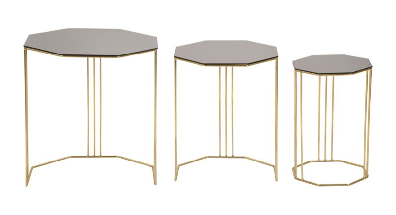 Кавовий столик OCTAGON SET 3 PZ CM CM Ø 49,5X55-39,5X50-29,5X45