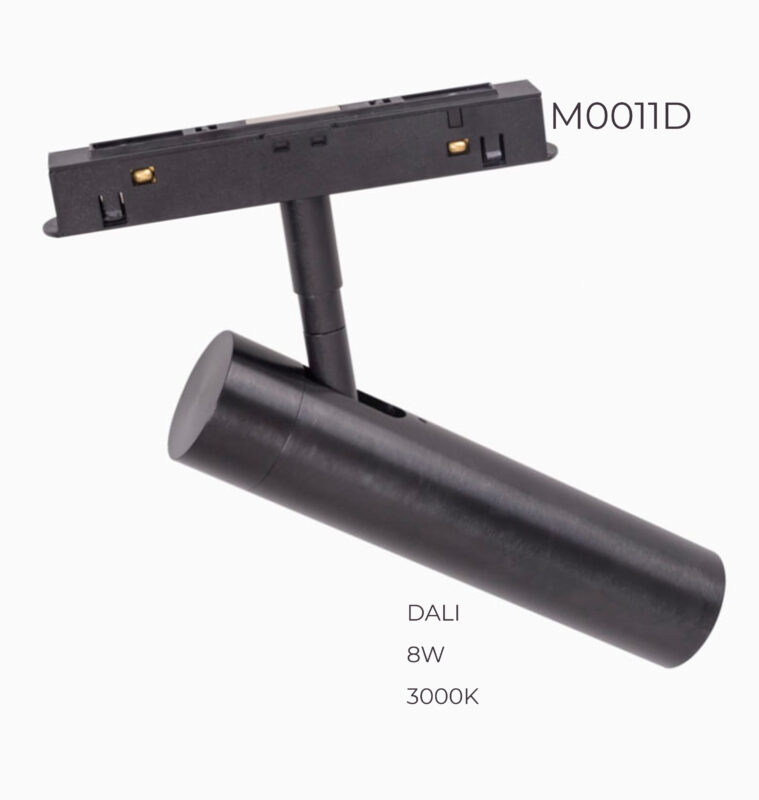 Прожектор поворотний Maxlight для магнітного шинопроводу 8W 24° 3000K DALI M0011D