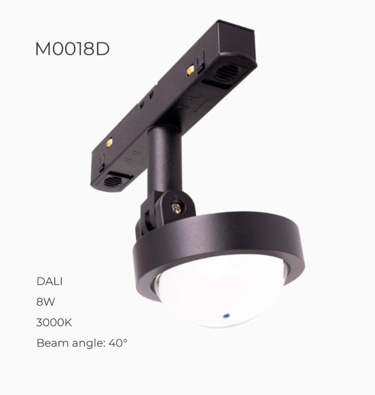 Лінзований прожектор Maxlight для магнітного шинопроводу 8W 3000K 40° DALI M0018D