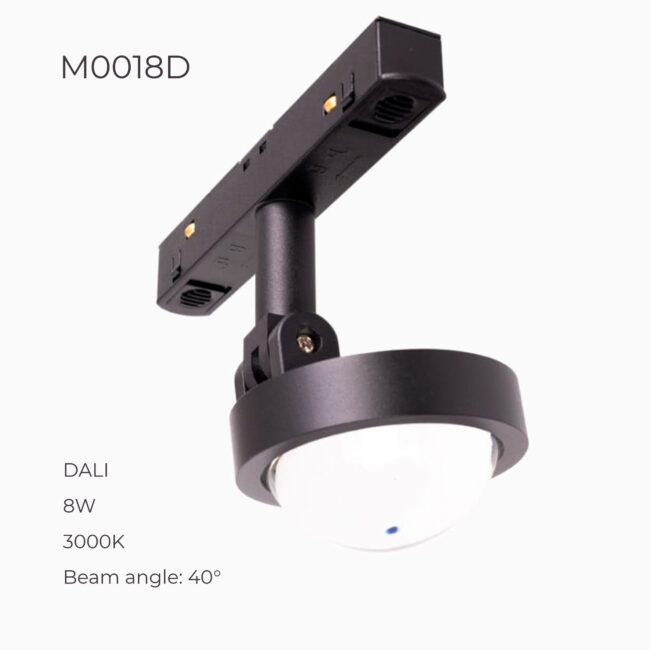 Лінзований прожектор Maxlight для магнітного шинопроводу 8W 3000K 40° DALI M0018D